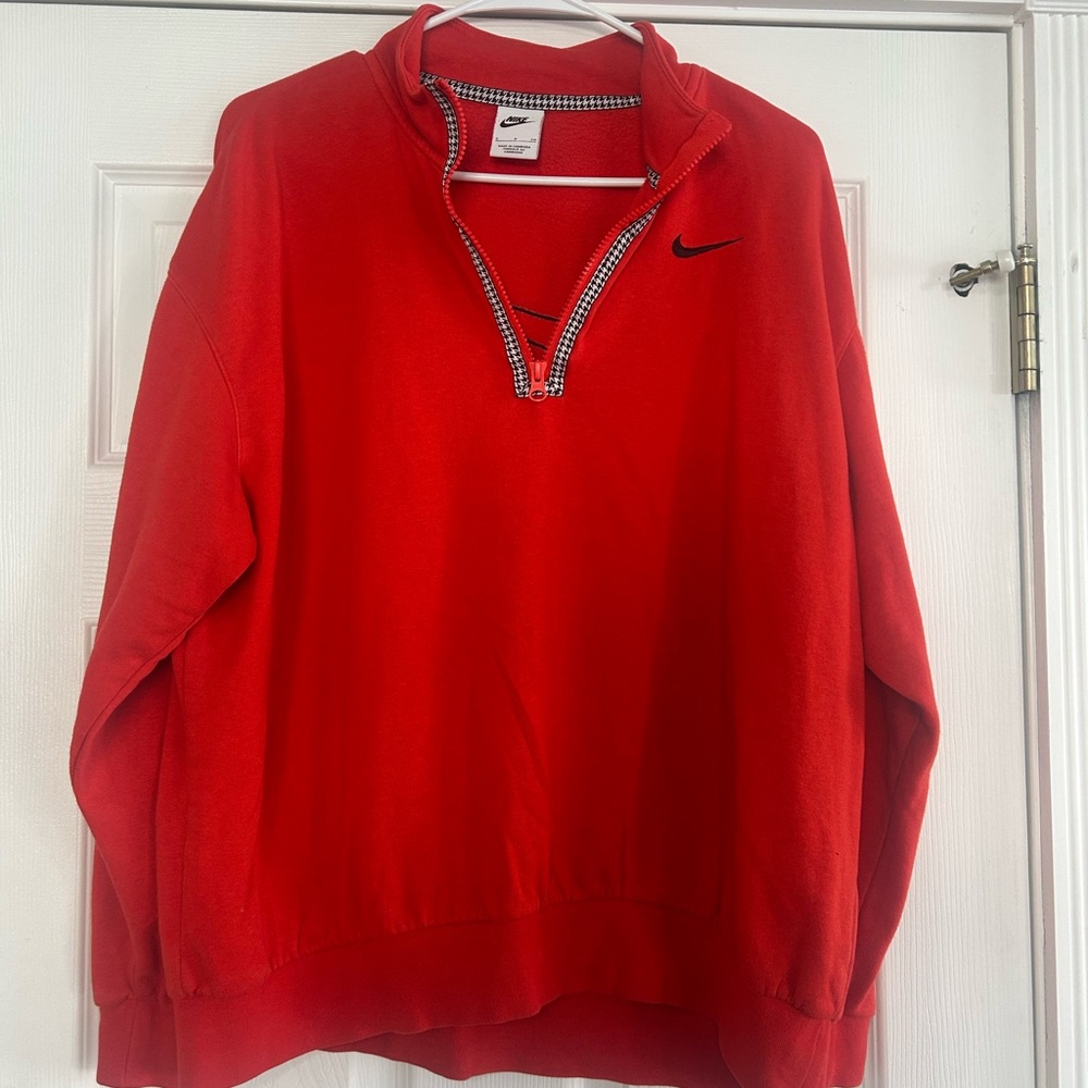 Nike orange Half-Zip Sweatshirt